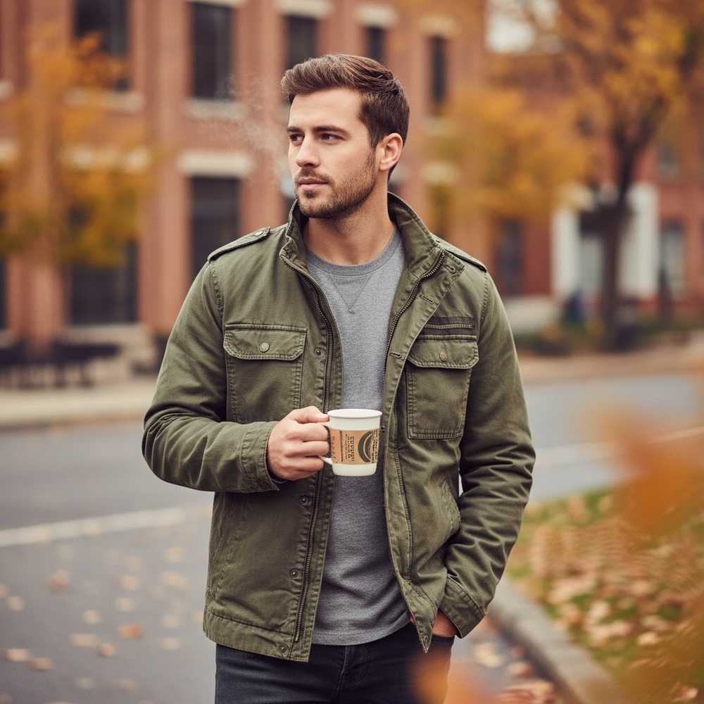 Levi's Olive Jacket with Fleece Lining